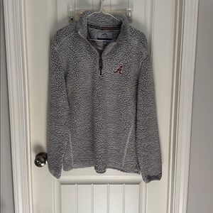 Gray Sherpa Quarter-Zip Pullover